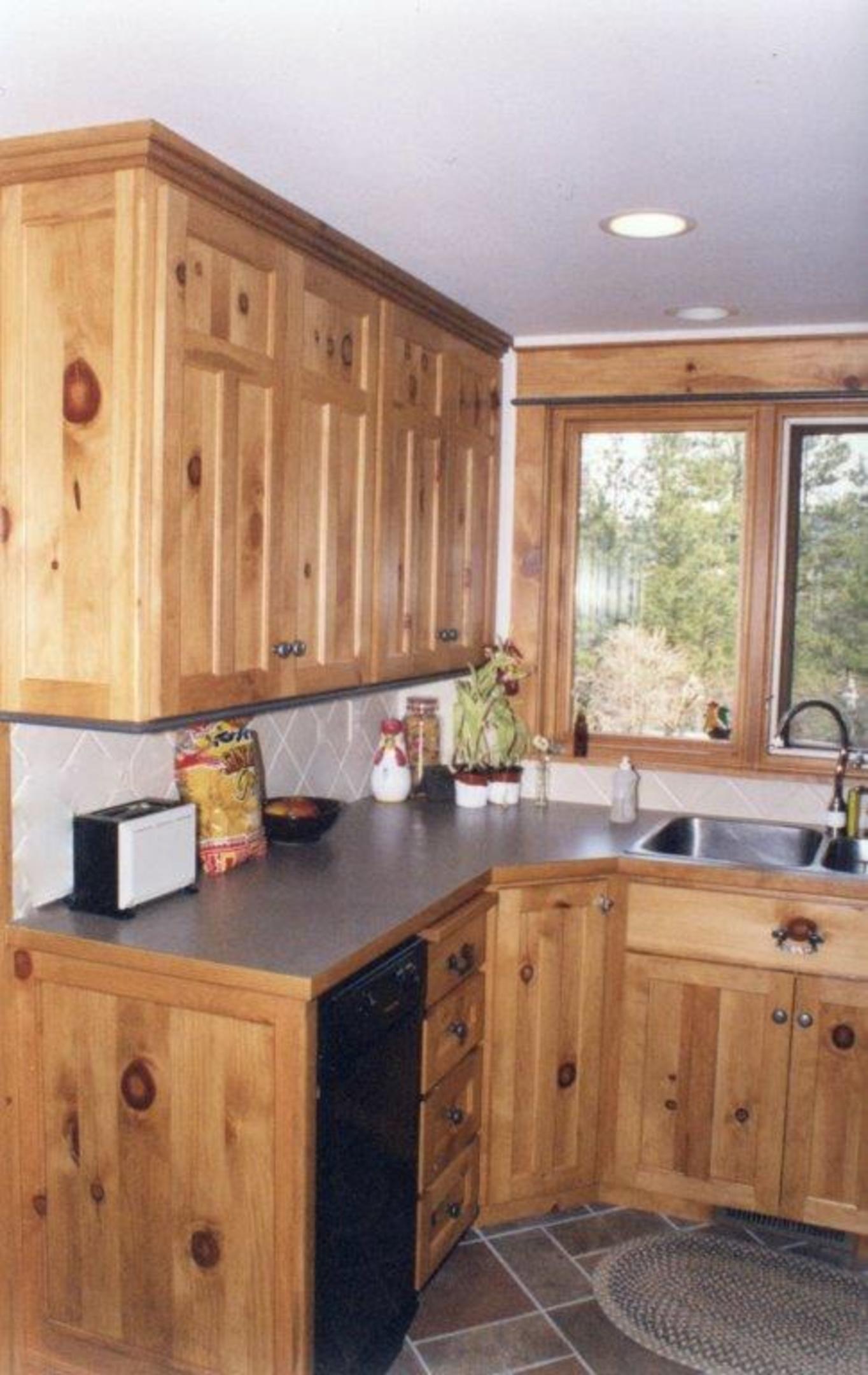 rustic pine kitchen cabinets